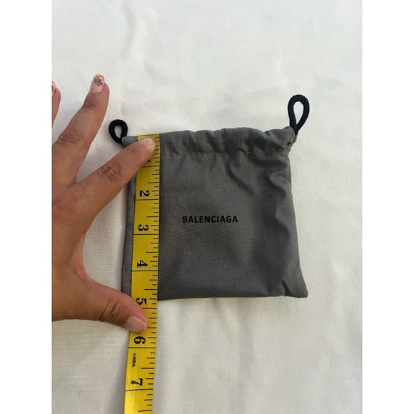 Balenciaga Dust Bag Storage Cover Drawstring Gray 5" x 5" - Picture 6 of 7